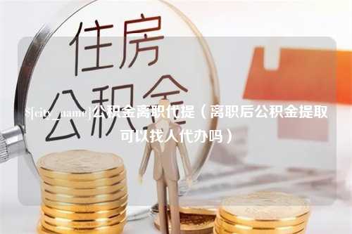 灵宝公积金离职代提（离职后公积金提取可以找人代办吗）